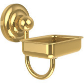  Que New Collection Wall Mounted Soap Dish, Unlacquered Brass