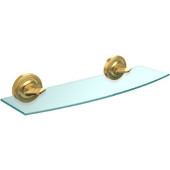  Regal Collection 18 Inch Glass Shelf, Polished Brass