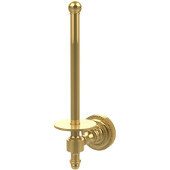  Retro Dot Collection Upright Toilet Tissue Holder, Unlacquered Brass