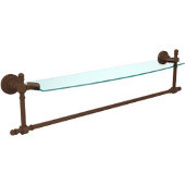  Retro-Dot Collection 24'' Glass Shelf w/Towel Bar, Premium Finish, Rustic Bronze
