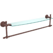  Retro-Dot Collection 24'' Glass Shelf w/Towel Bar, Premium Finish, Antique Copper