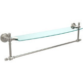  Retro-Dot Collection 24'' Glass Shelf w/Towel Bar, Premium Finish, Polished Nickel