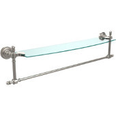  Retro-Dot Collection 24'' Glass Shelf w/Towel Bar, Premium Finish, Satin Nickel