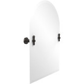  Frameless Arched Top Tilt Mirror with Beveled Edge, Oil Rubbed Bronze