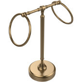  Retro-Dot Collection Guest Towel Holder with Two Rings, Premium Finish, Brushed Bronze