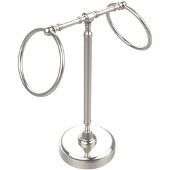  Retro-Dot Collection Guest Towel Holder with Two Rings, Premium Finish, Polished Nickel