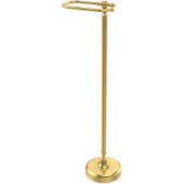  Retro Dot Collection Free Standing Toilet Tissue Holder, Unlacquered Brass