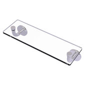  Remi Collection 16'' Glass Vanity Shelf with Beveled Edges in Polished Chrome, 16'' W x 5'' D x 4'' H