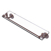  Remi Collection 22'' Glass Vanity Shelf with Gallery Rail in Antique Copper, 22'' W x 5'' D x 4'' H