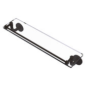  Remi Collection 22'' Glass Vanity Shelf with Gallery Rail in Oil Rubbed Bronze, 22'' W x 5'' D x 4'' H