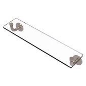  Remi Collection 22'' Glass Vanity Shelf with Beveled Edges in Antique Pewter, 22'' W x 5'' D x 4'' H