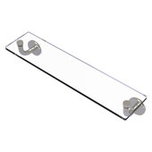  Remi Collection 22'' Glass Vanity Shelf with Beveled Edges in Satin Nickel, 22'' W x 5'' D x 4'' H