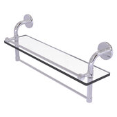  Remi Collection 22'' Gallery Glass Shelf with Towel Bar in Polished Chrome, 22'' W x 5'' D x 8'' H