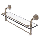  Remi Collection 22'' Gallery Glass Shelf with Towel Bar in Antique Pewter, 22'' W x 5'' D x 8'' H