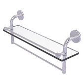  Remi Collection 22'' Gallery Glass Shelf with Towel Bar in Satin Chrome, 22'' W x 5'' D x 8'' H