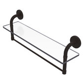  Remi Collection 22'' Glass Vanity Shelf with Integrated Towel Bar in Oil Rubbed Bronze, 22'' W x 5'' D x 8'' H