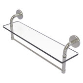  Remi Collection 22'' Glass Vanity Shelf with Integrated Towel Bar in Satin Nickel, 22'' W x 5'' D x 8'' H