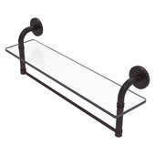  Remi Collection 22'' Glass Vanity Shelf with Integrated Towel Bar in Venetian Bronze, 22'' W x 5'' D x 8'' H