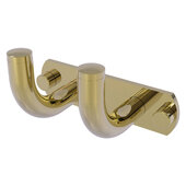  Remi Collection 2-Position Multi Hook in Unlacquered Brass, 5-1/2'' W x 3-3/16'' D x 3-3/16'' H