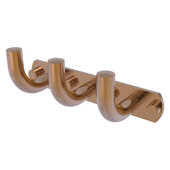  Remi Collection 3-Position Multi Hook in Brushed Bronze, 8'' W x 3-3/16'' D x 3-3/16'' H