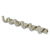  Remi Collection 6-Position Tie and Belt Rack in Polished Nickel, 15-1/2'' W x 3-3/16'' D x 3-3/16'' H
