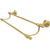  Retro Wave Collection 30 Inch Double Towel Bar, Unlacquered Brass