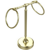  Retro-Wave Collection Guest Towel Holder with Two Rings, Premium Finish, Satin Brass