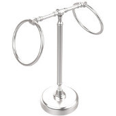  Retro-Wave Collection Guest Towel Holder with Two Rings, Premium Finish, Satin Chrome