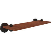  South Beach Collection 16 Inch Solid IPE Ironwood Shelf, Oil Rubbed Bronze