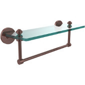  Southbeach Collection 16'' Glass Shelf w/Towel Bar, Premium Finish, Antique Copper