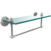  Southbeach Collection 16'' Glass Shelf w/Towel Bar, Premium Finish, Satin Chrome