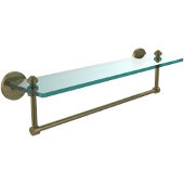  Southbeach Collection 22'' Glass Shelf w/Towel Bar, Premium Finish, Antique Brass