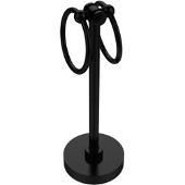  Southbeach Collection Vanity Top 2 Towel Ring Guest Towel Holder, Matte Black