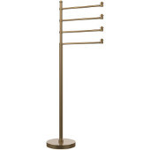  Southbeach Collection Free Standing 4 Pivoting Swing Arm Towel Stand, Brushed Bronze