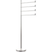  Southbeach Collection Free Standing 4 Pivoting Swing Arm Towel Stand, Polished Chrome