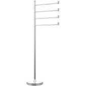  Southbeach Collection Free Standing 4 Pivoting Swing Arm Towel Stand, Satin Chrome