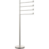  Southbeach Collection Free Standing 4 Pivoting Swing Arm Towel Stand, Satin Nickel