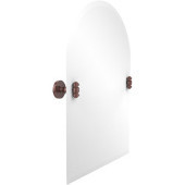  Frameless Arched Top Tilt Mirror with Beveled Edge, Antique Copper