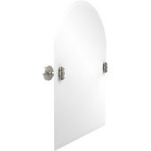  Frameless Arched Top Tilt Mirror with Beveled Edge, Polished Nickel