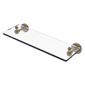  Sag Harbor Collection 16'' Glass Vanity Shelf with Beveled Edges in Antique Brass, 16'' W x 5-13/16'' D x 2-3/16'' H