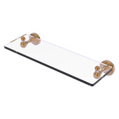  Sag Harbor Collection 16'' Glass Vanity Shelf with Beveled Edges in Brushed Bronze, 16'' W x 5-13/16'' D x 2-3/16'' H