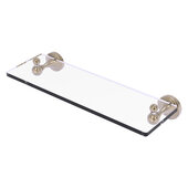  Sag Harbor Collection 16'' Glass Vanity Shelf with Beveled Edges in Antique Pewter, 16'' W x 5-13/16'' D x 2-3/16'' H