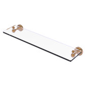  Sag Harbor Collection 22'' Glass Vanity Shelf with Beveled Edges in Brushed Bronze, 22'' W x 5-13/16'' D x 2-1/2'' H