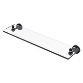  Sag Harbor Collection 22'' Glass Vanity Shelf with Beveled Edges in Matte Black, 22'' W x 5-13/16'' D x 2-1/2'' H