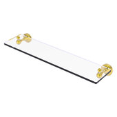  Sag Harbor Collection 22'' Glass Vanity Shelf with Beveled Edges in Polished Brass, 22'' W x 5-13/16'' D x 2-1/2'' H