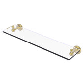  Sag Harbor Collection 22'' Glass Vanity Shelf with Beveled Edges in Satin Brass, 22'' W x 5-13/16'' D x 2-1/2'' H