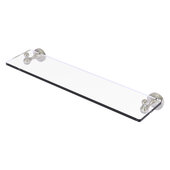  Sag Harbor Collection 22'' Glass Vanity Shelf with Beveled Edges in Satin Nickel, 22'' W x 5-13/16'' D x 2-1/2'' H
