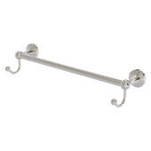  Sag Harbor Collection 18'' Towel Bar with Integrated Hooks in Satin Nickel, 20'' W x 6'' D x 4-1/2'' H
