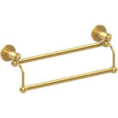  18 Inch Double Towel Bar, Unlacquered Brass