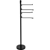  SoHo Collection Free Standing 4 Pivoting Swing Arm Towel Stand, Matte Black